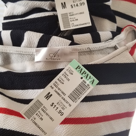 Striped Crop Top Skirt Set - Picture 7 of 8